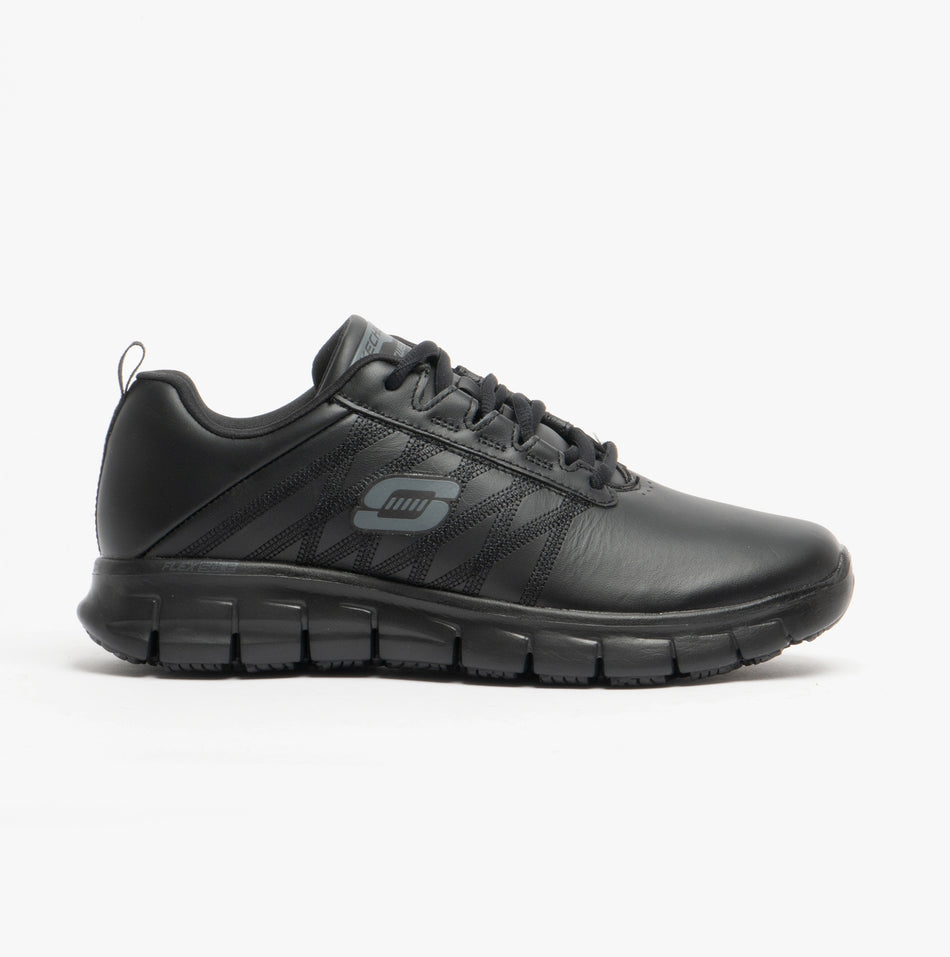 Skechers Work 76576EC SURE TRACK ERATH SR Womens Occupational Shoes Black