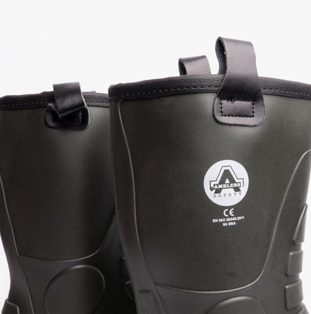 Amblers Safety FS97 Unisex Wellington Rigger Safety Boots Green 21154 - 33824 - 02 | STB.co.uk