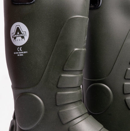 Amblers Safety FS97 Unisex Wellington Rigger Safety Boots Green 21154 - 33824 - 02 | STB.co.uk