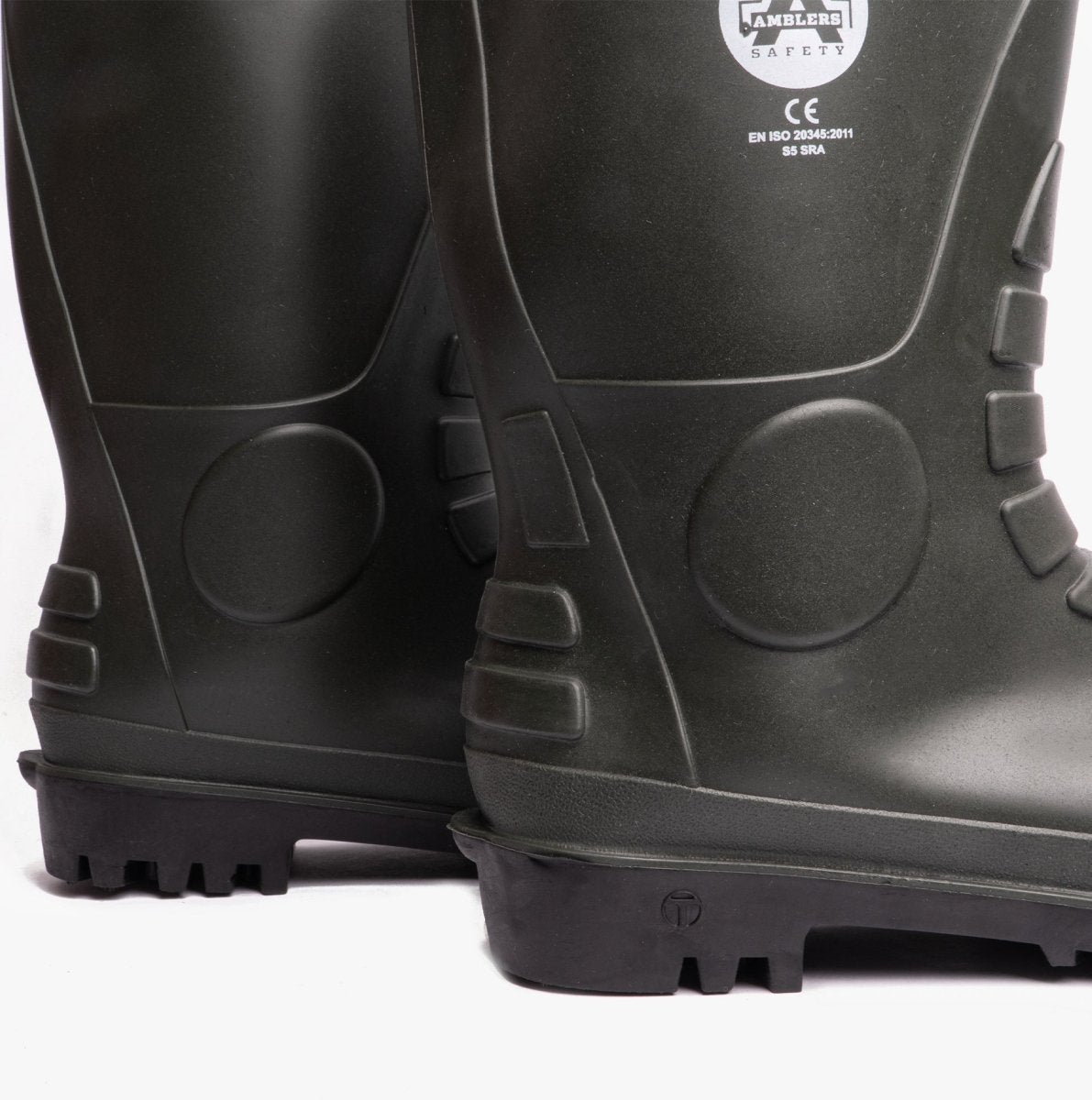 Amblers Safety FS97 Unisex Wellington Rigger Safety Boots Green 21154 - 33824 - 02 | STB.co.uk