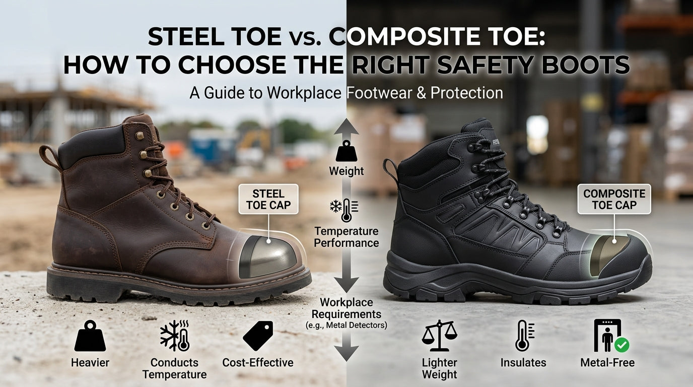 steel toe boot vs composite toe boot heat conduction comparison
