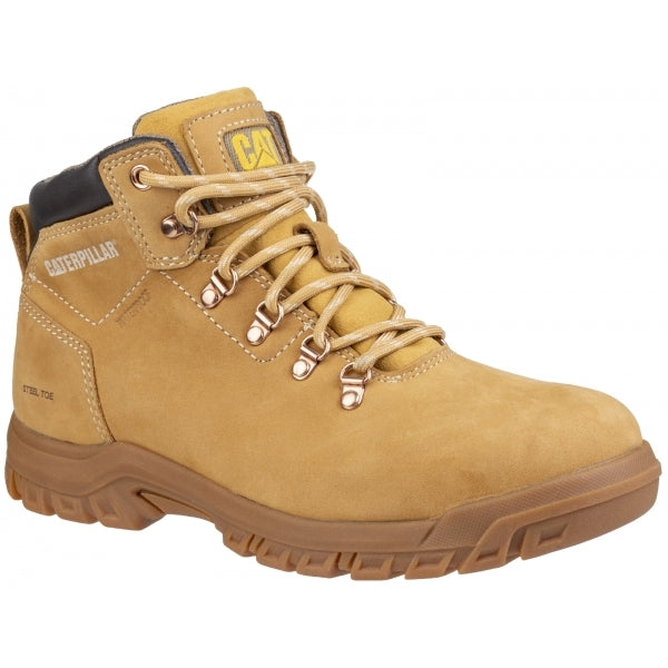 CAT MAE Womens Leather Safety Boots Honey