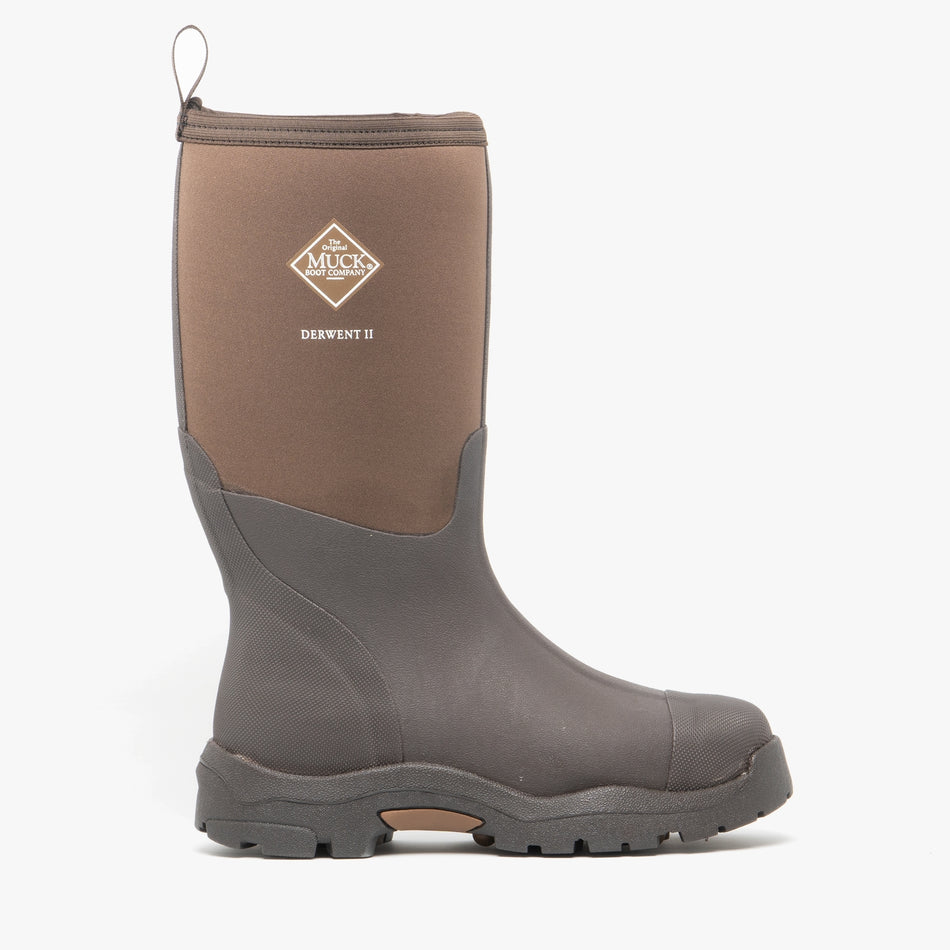 Muck Boots DERWENT II Unisex Rubber Wellington Boots Black/Bark