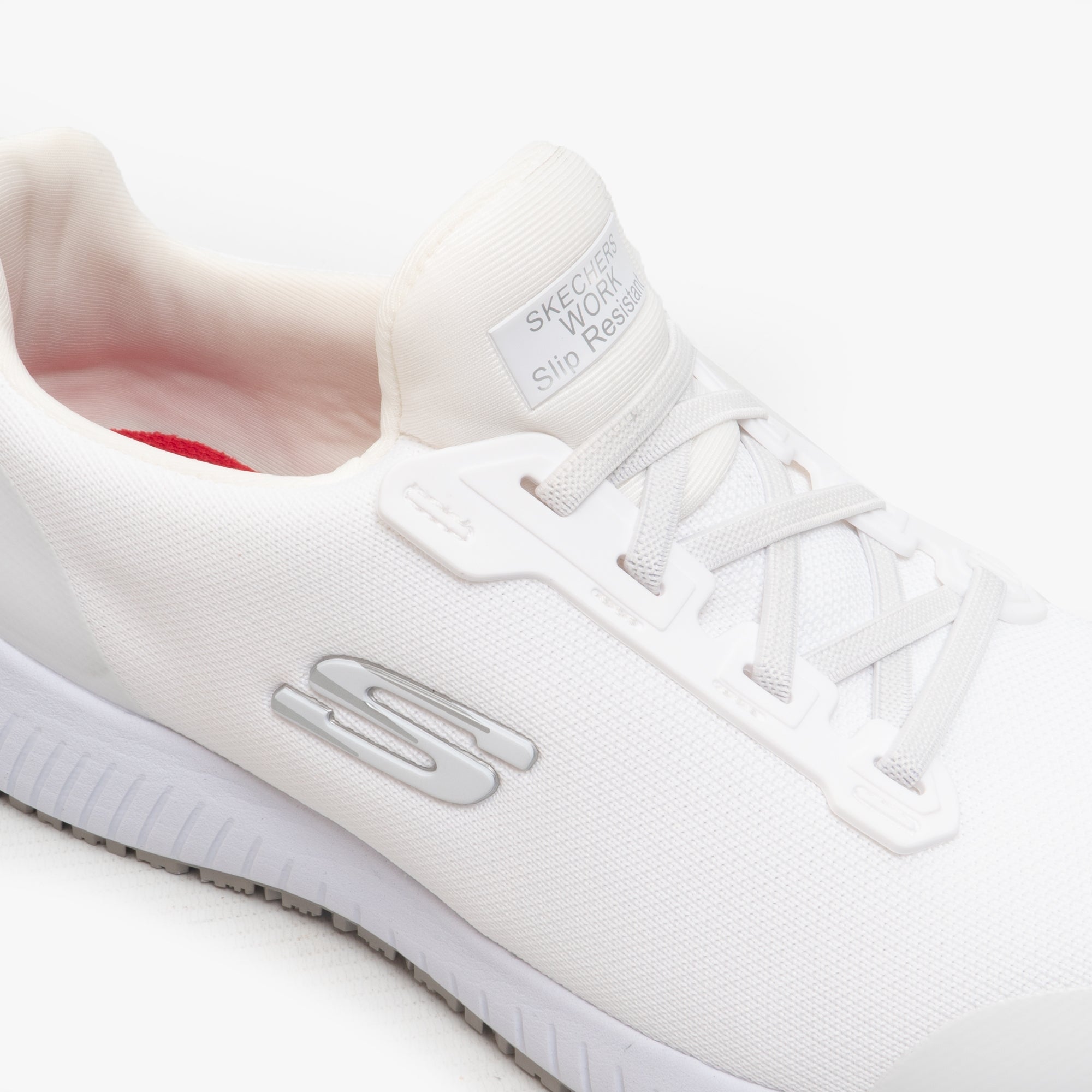 Skechers Work 77222EC WHT SQUAD SR Womens Occupational Trainers White STB STB
