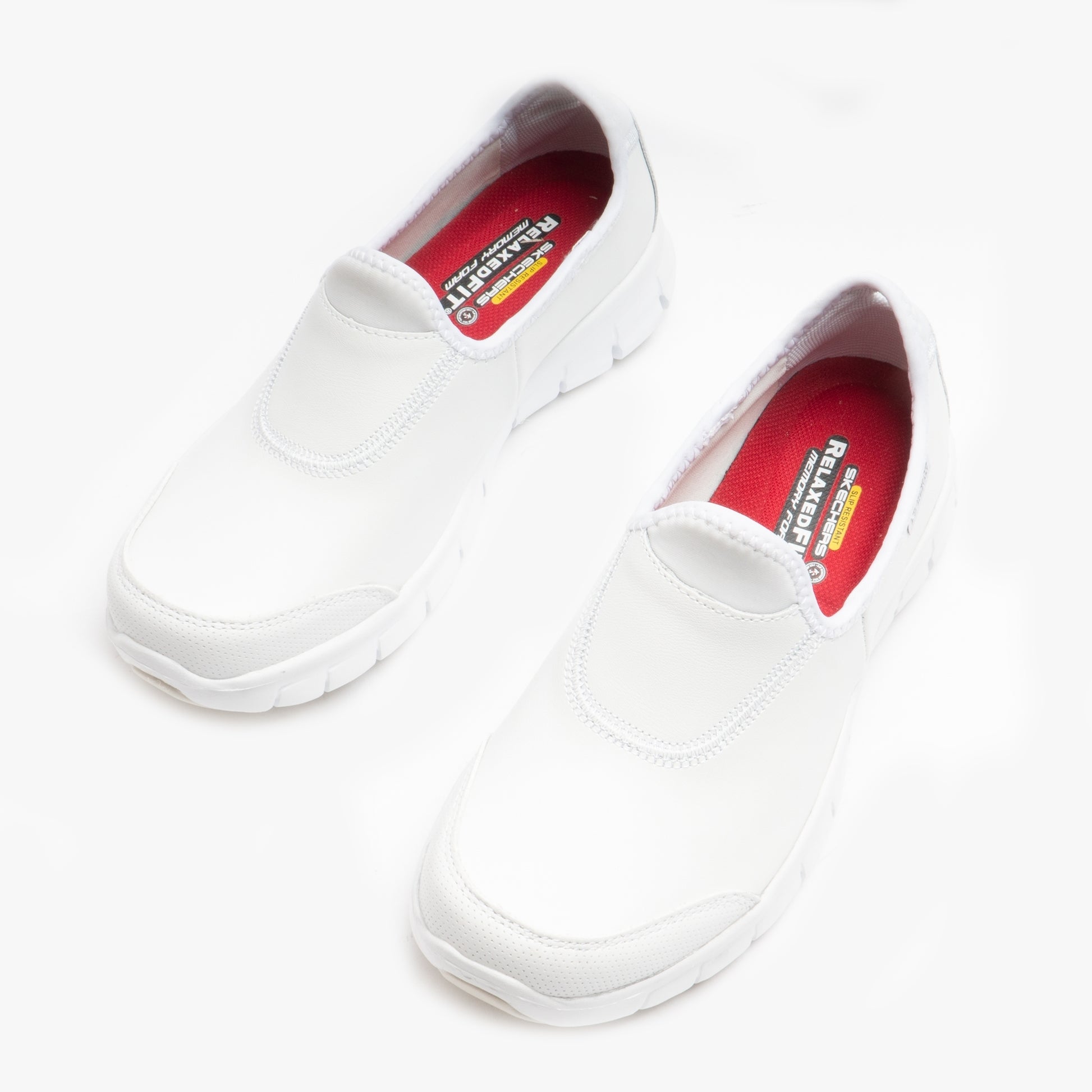 White skechers work shoes Clearance