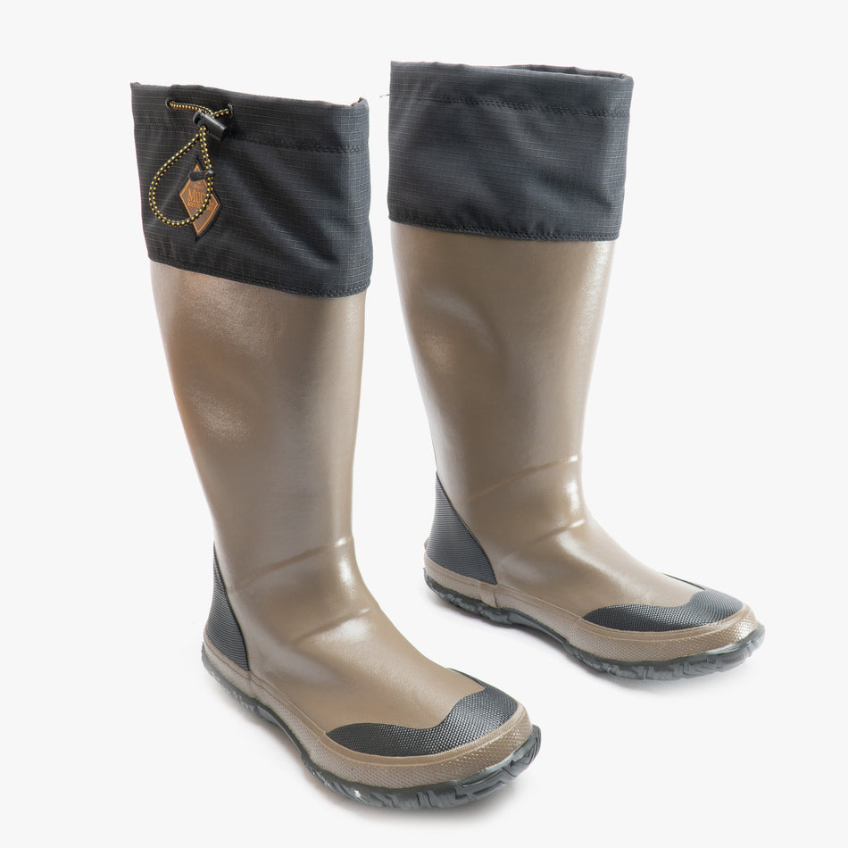 Muck Boots FORAGER TALL Unisex Rubber Wellington Boots Black/Tan