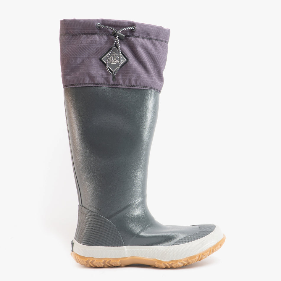 Muck Boots FORAGER TALL Unisex Rubber Wellington Boots Dark Grey/Print
