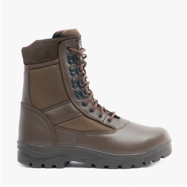 Grafters G-FORCE Unisex Non-Safety Combat Boots Brown