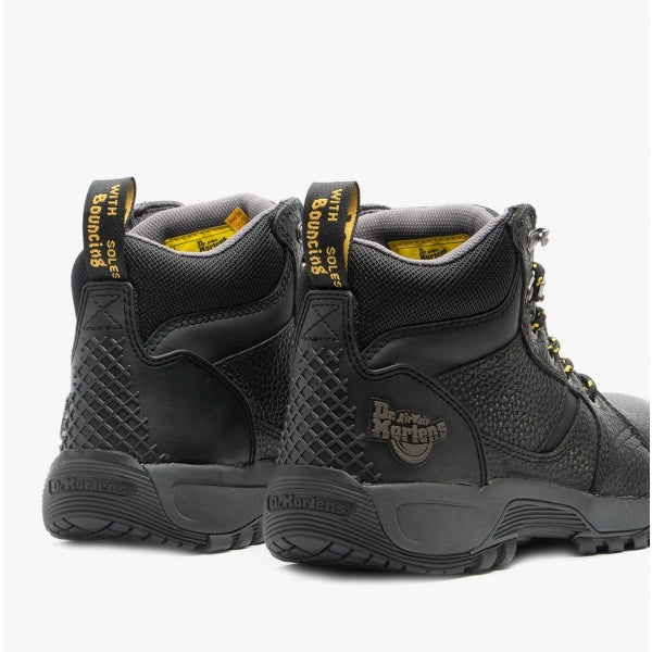 Dr Martens GRAPPLE Unisex Leather Safety Boots Black STB