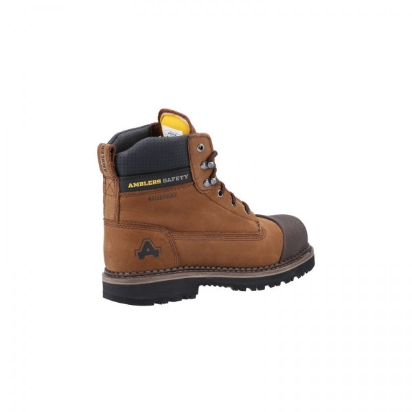 Amblers Safety AUSTWICK Mens Leather Safety Boots Brown STB