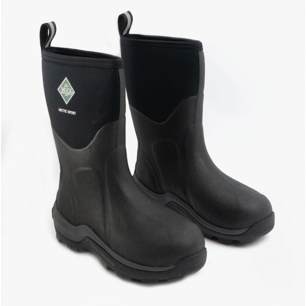 Muck Boots ARCTIC SPORT SHORT Unisex Rubber Wellington Boots Black