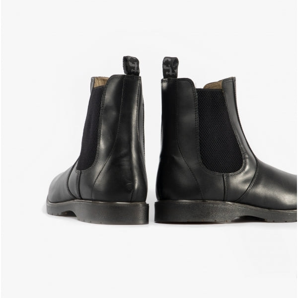 Grafters M186A Unisex Leather Gusset Chelsea Boots Black