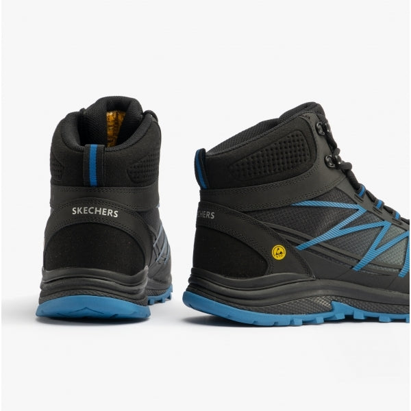 PUXAL Mens Safety Boots Black Blue