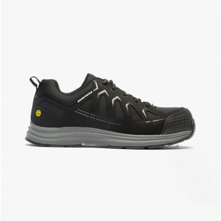 Skechers Work Malad S1P SRA ESD safety trainer, black and grey