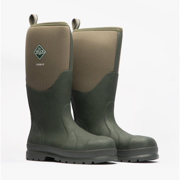 Muck Boots CHORE CLASSIC SAFETY Unisex Safety Rubber Wellington Boots Moss