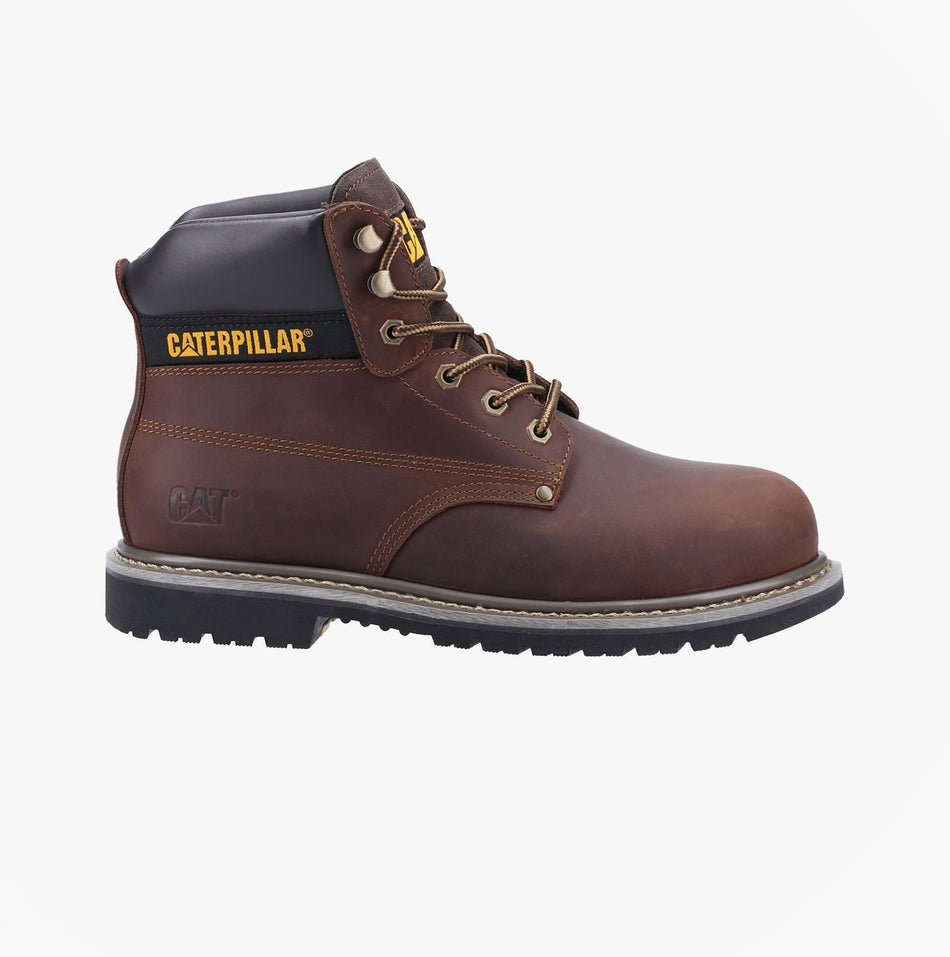 CAT POWERPLANT SB Mens Nubuck Safety Boots Brown