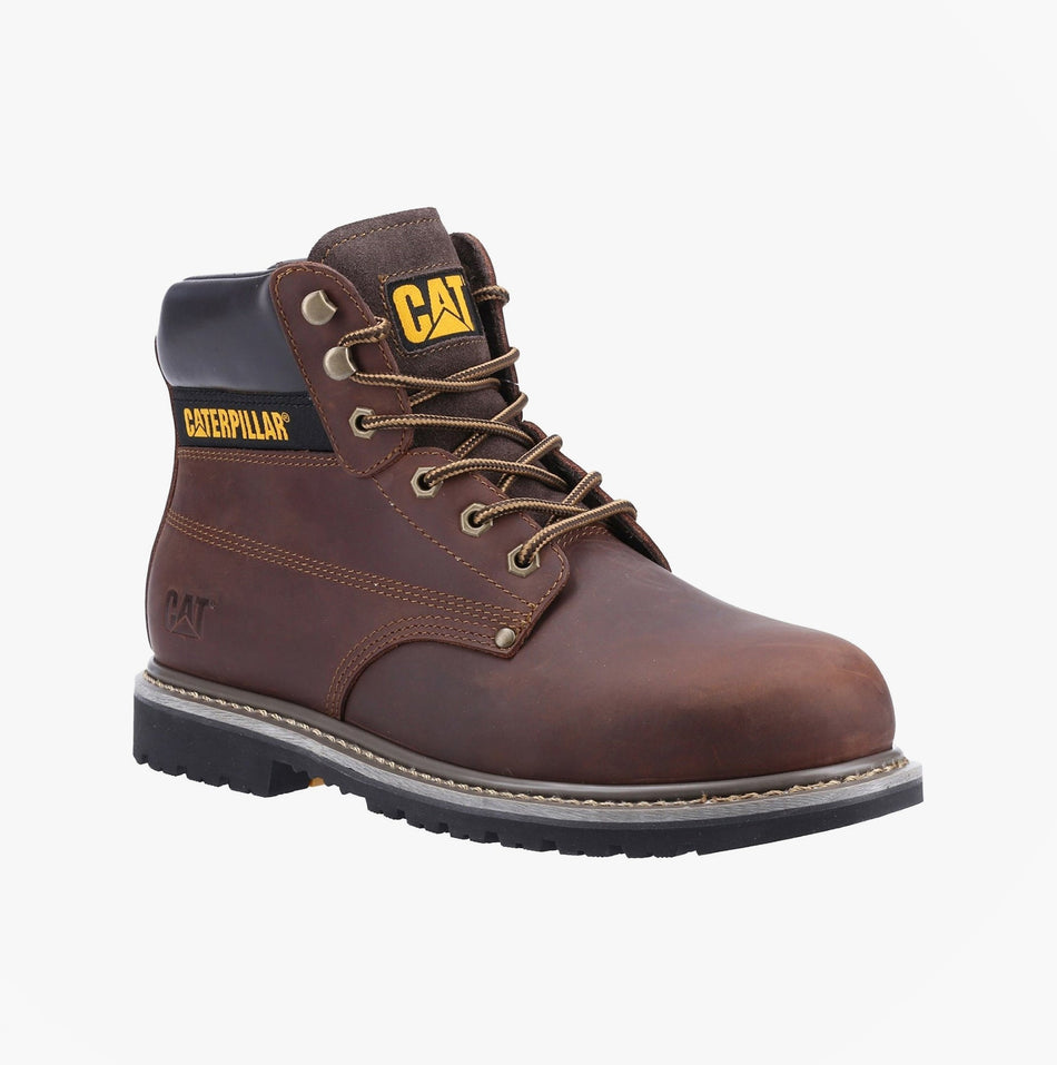 CAT POWERPLANT SB Mens Nubuck Safety Boots Brown