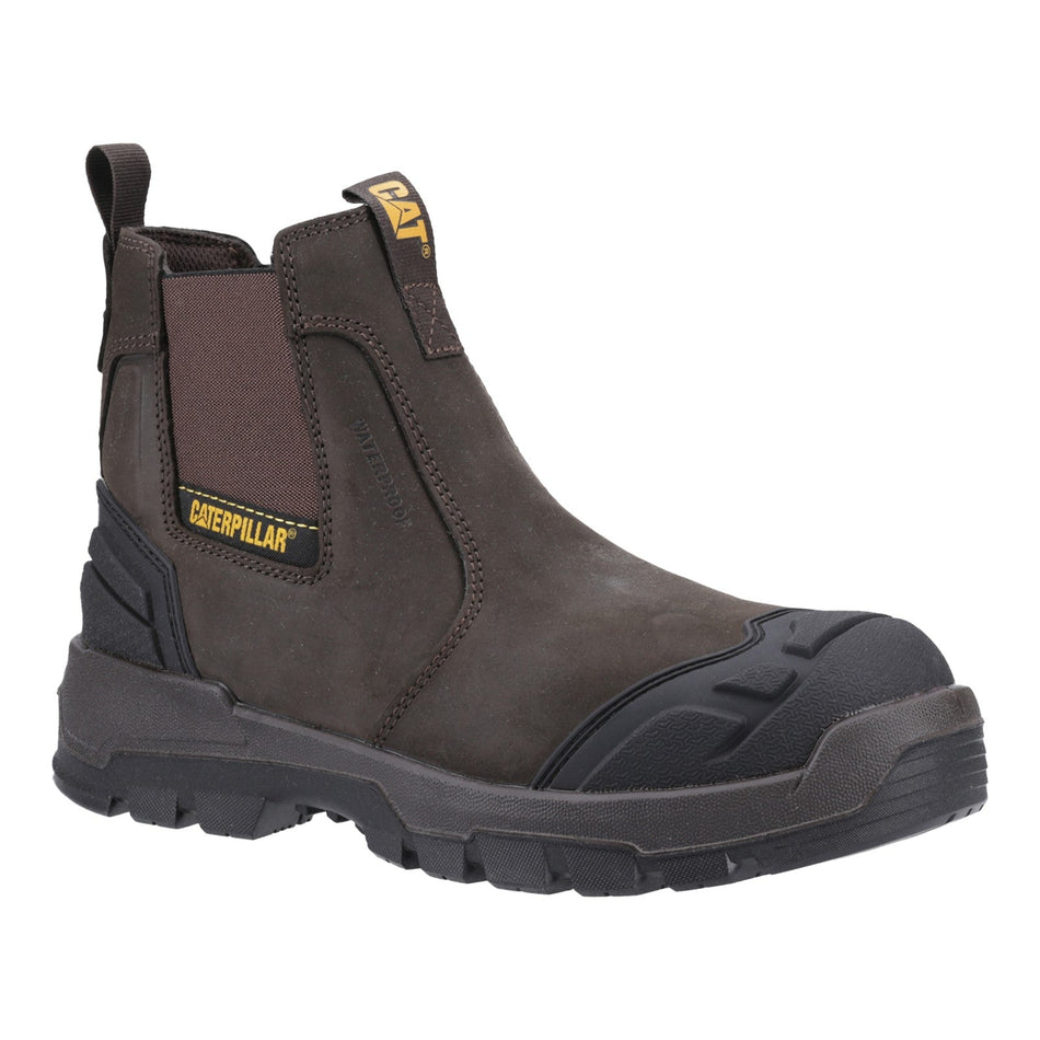 CAT STRIVER XL Mens Waterproof Dealer Safety Boots Brown/Yellow