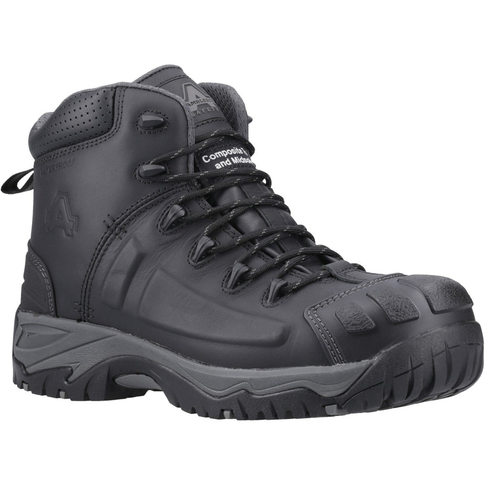 Amblers Safety AS35C Unisex Waterproof Comp. Toe Safety Boots Black