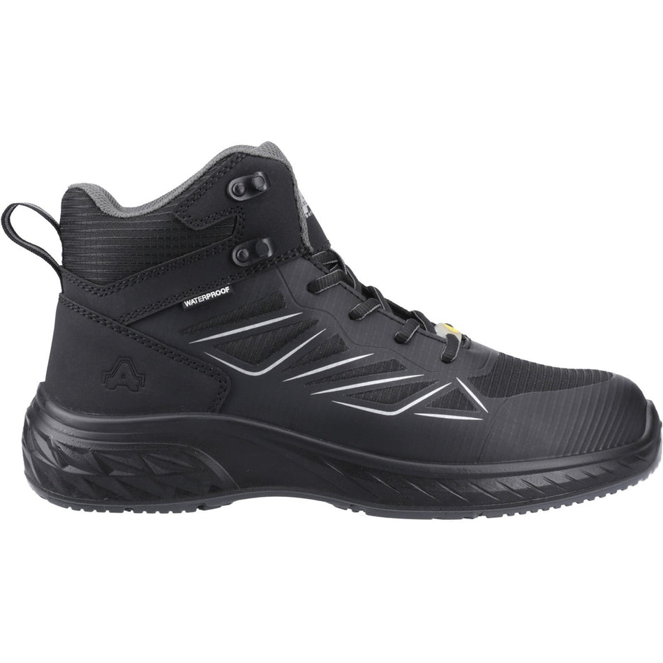 Amblers Safety AS710C Unisex Waterproof Comp. Toe Safety Hiker Boots Black