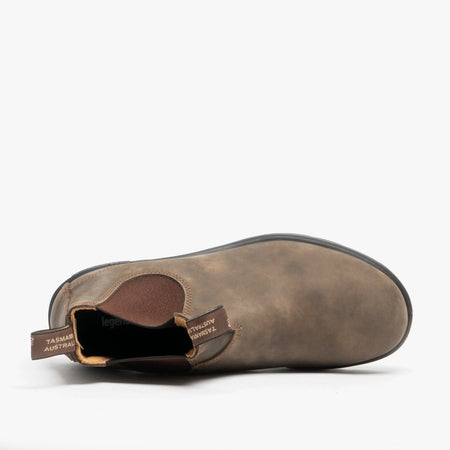 Blundstone 585 Unisex Premium Nubuck Chelsea Boots Rustic Brown 585 - 3 | STB.co.uk