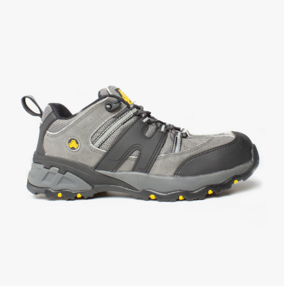 Amblers Safety FS188N Mens Leather Safety Trainers Grey
