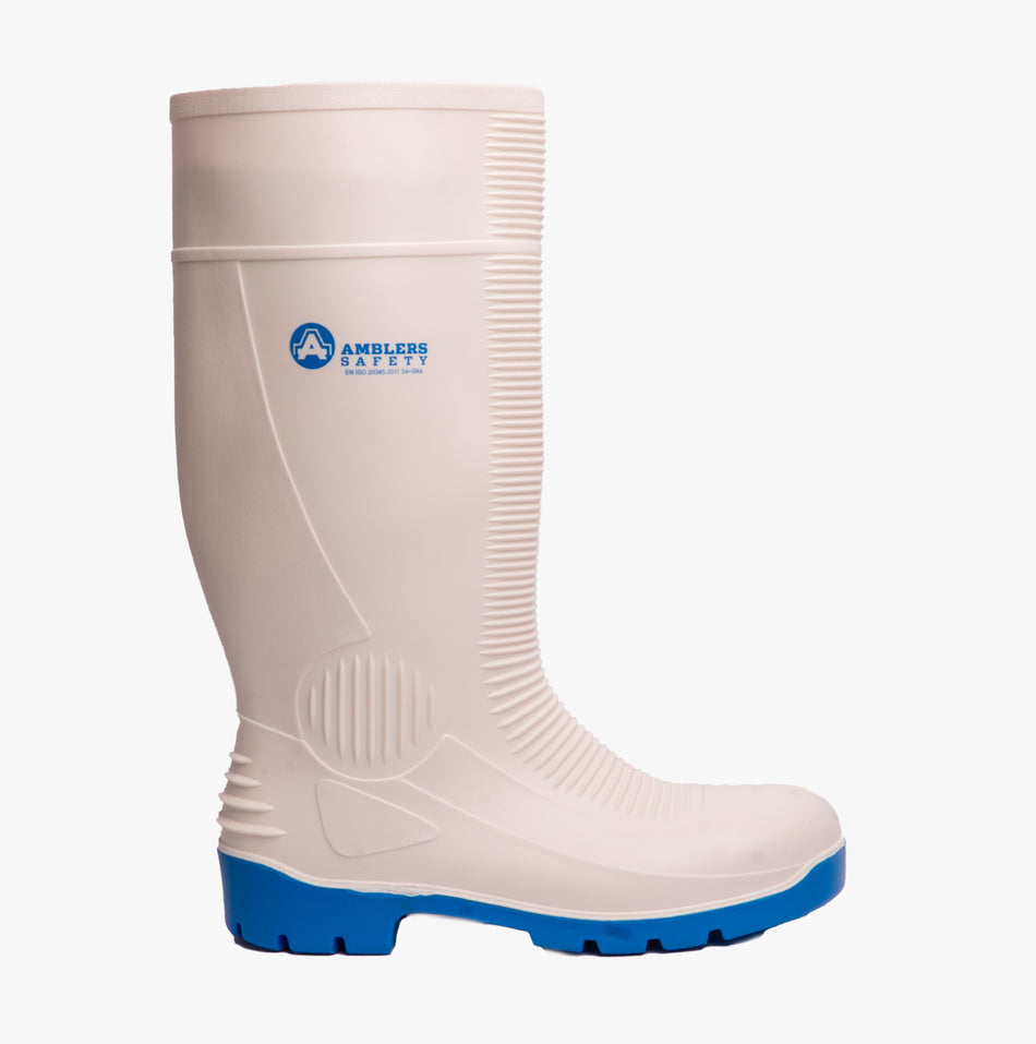 Amblers Safety FS98 Unisex Safety Boots Wellington White