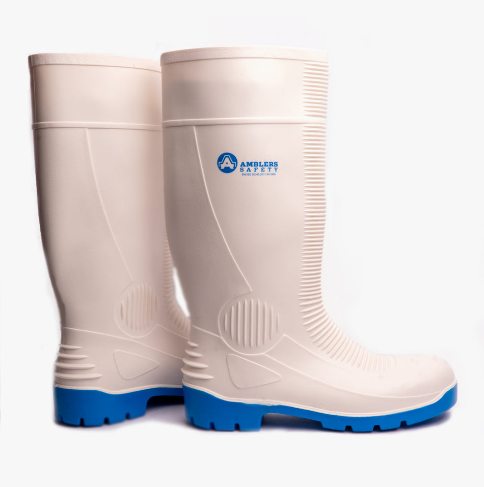 Amblers Safety FS98 Unisex Safety Boots Wellington White