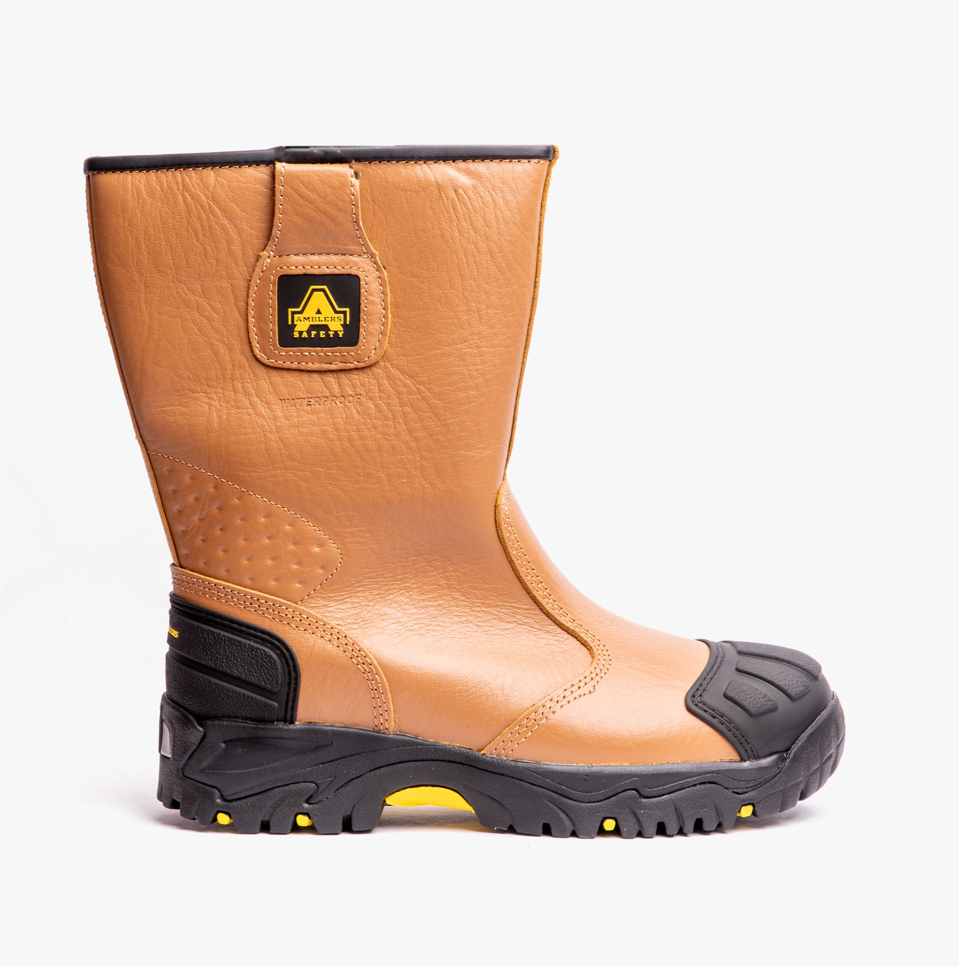Amblers Safety FS143 Mens Leather Rigger Safety Boots Tan | STB