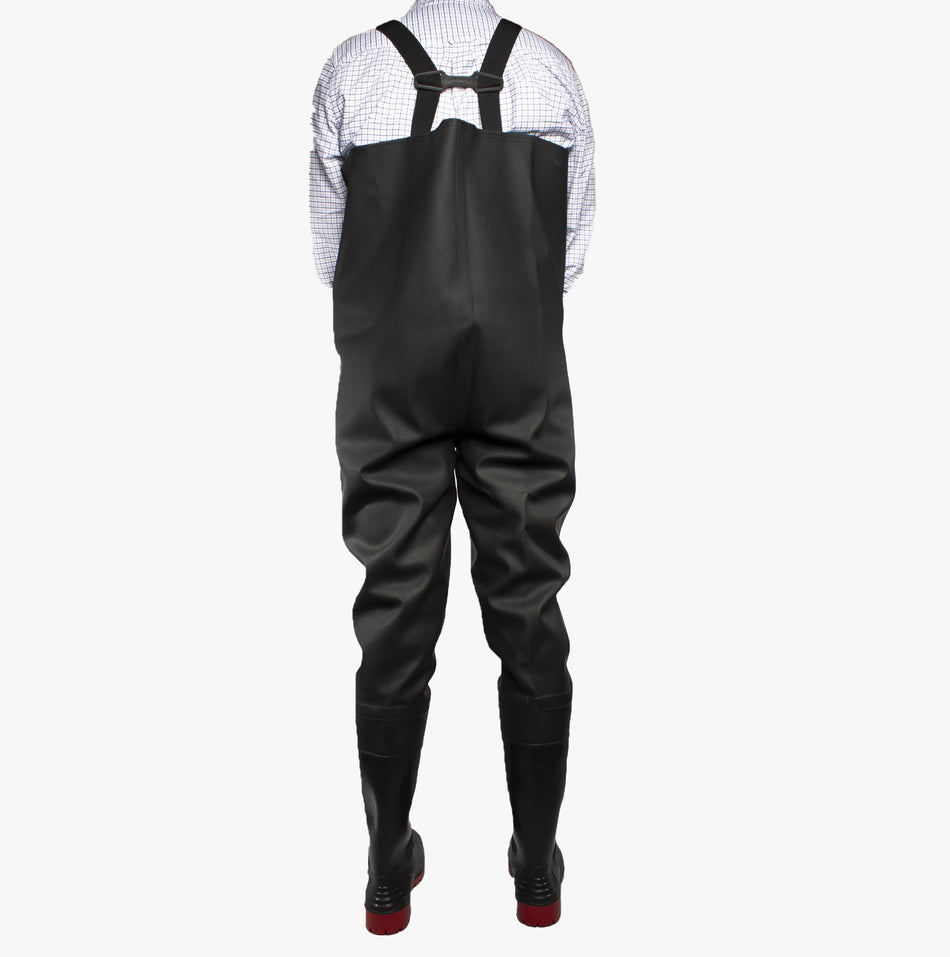 Amblers Safety DANUBE Unisex Safety Waders Black/Red