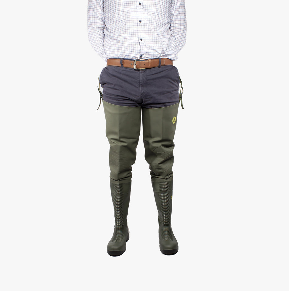 Amblers Safety FORTH Unisex Safety Thigh Waders Green