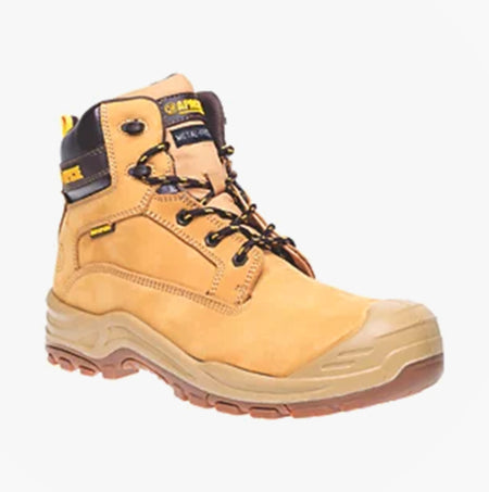 Apache ARIZONA Unisex Boots Honey side view featuring nubuck upper, lace-up closure, and rubber sole.