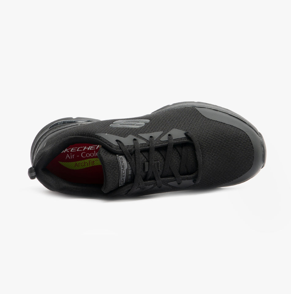 Skechers Work 108019EC Arch Fit SR Womens Slip Resistant Work Trainers Black