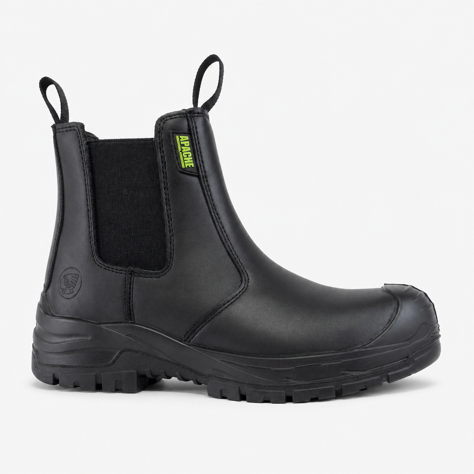 Apache Brooks Unisex Composite Toe Safety Dealer Boots Black