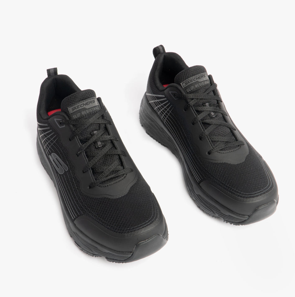 Skechers Work 200021EC Max Cushioning Elite SR - Rytas Mens Slip Resistant Work Trainers Black