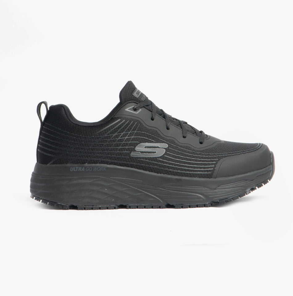 Skechers Work 200021EC Max Cushioning Elite SR - Rytas Mens Slip Resistant Work Trainers Black