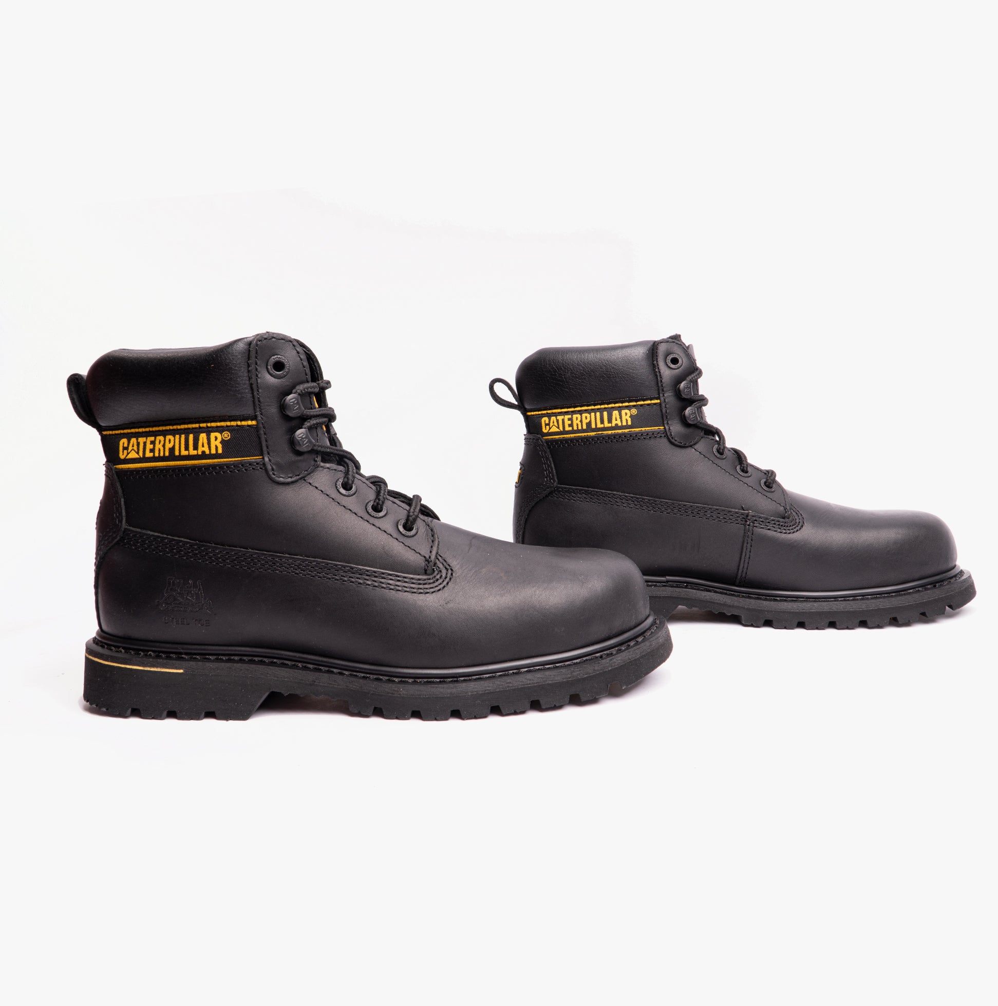CAT HOLTON SB Mens Leather Safety Boots Black | STB – STB.co.uk