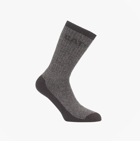 CAT THERMO Mens Boot Socks 2 Pairs side view showing reinforced toe and heel features in a dark color.