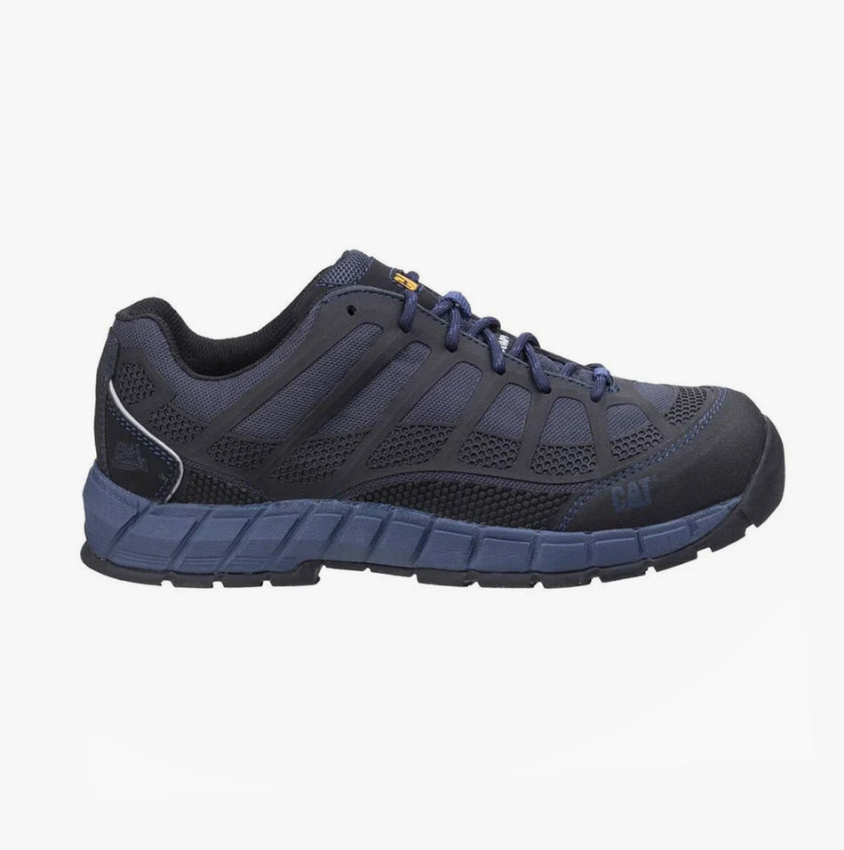 CAT STREAMLINE Mens Mesh/Nubuck Safety Shoes Blue Nite
