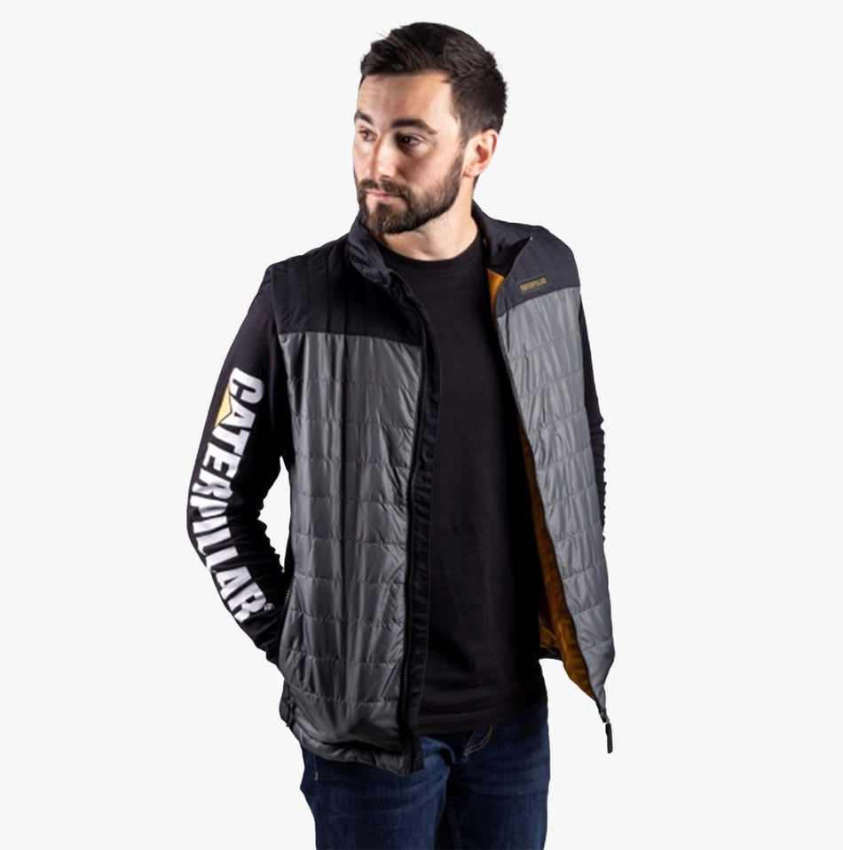 CAT SQUALL Mens Polyester Vest Body Warmer Dark Grey