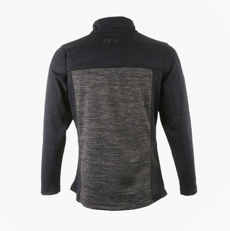 Dewalt CHARLOTTE Womens Sweatshirt Grey Black back view featuring funnel neck collar and stretch fabric.
