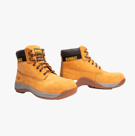 Dewalt APPRENTICE Unisex Boots Honey side view showcasing durable nubuck upper and lace-up design.