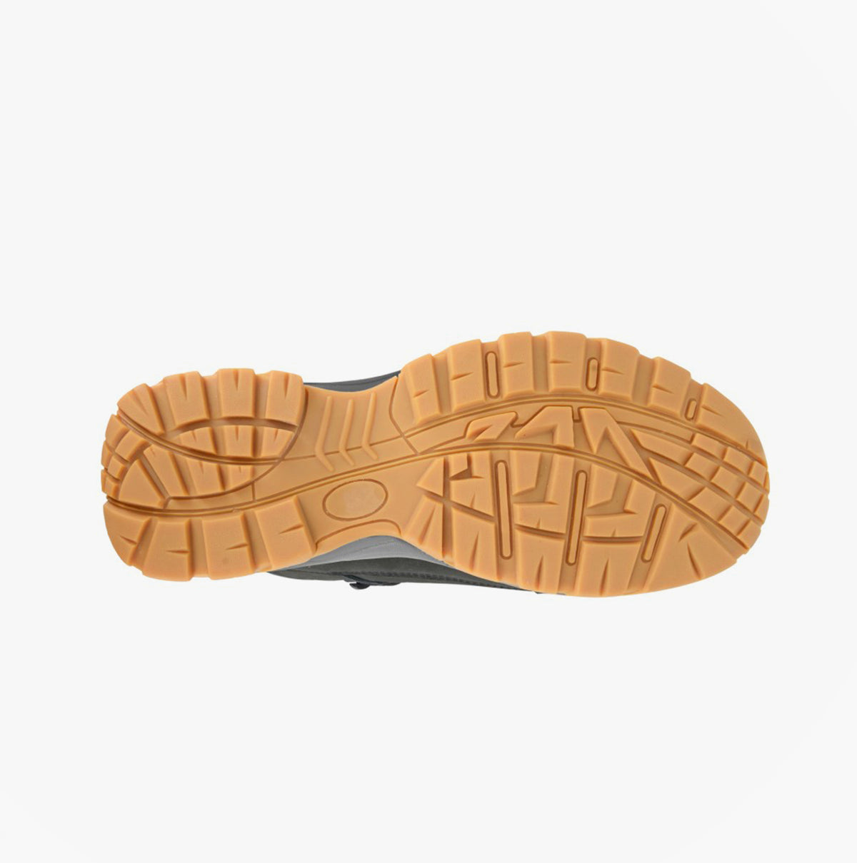 Grafters M331N Mens Safety Boots Honey sole view featuring rubber/EVA grip soles for enhanced traction.