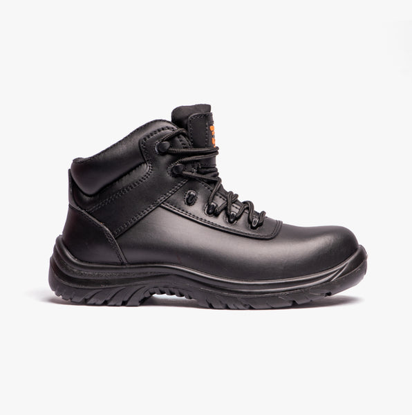 Stivali Chelsea Uomo Grafters M186 - Pelle Lisciata Con Soffietti Elastici, Suola In PVC/Nitrile Antiscivolo, Nero, 44 EU