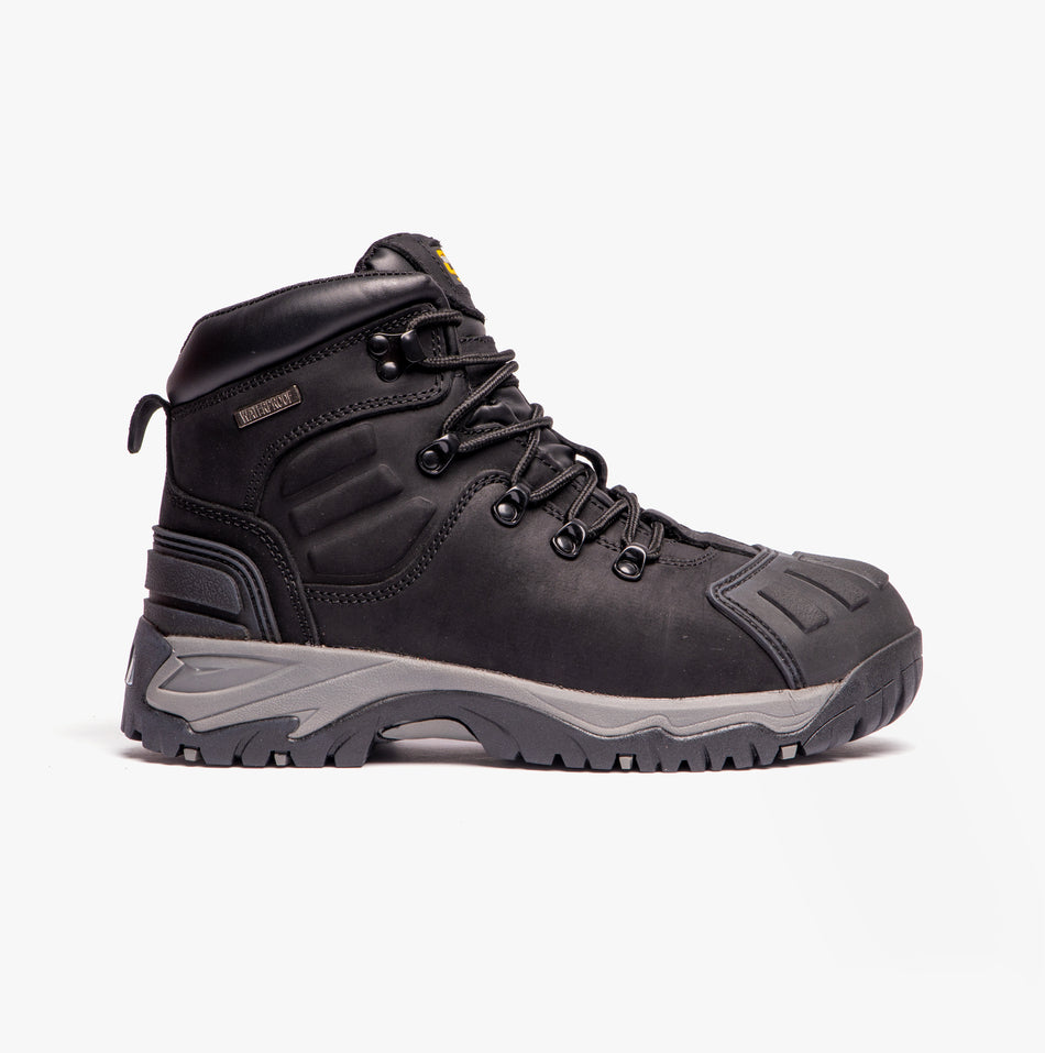 Grafters M514A Mens Leather Safety Boots Black
