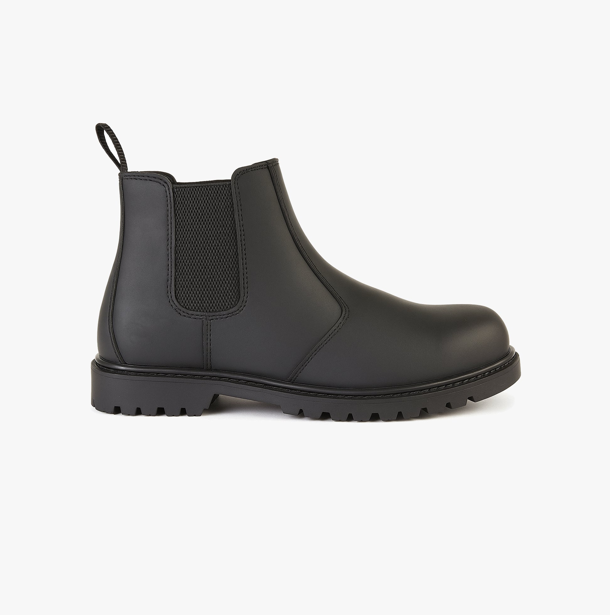 Grafters M539A Unisex Leather Chelsea Safety Boots Black | STB