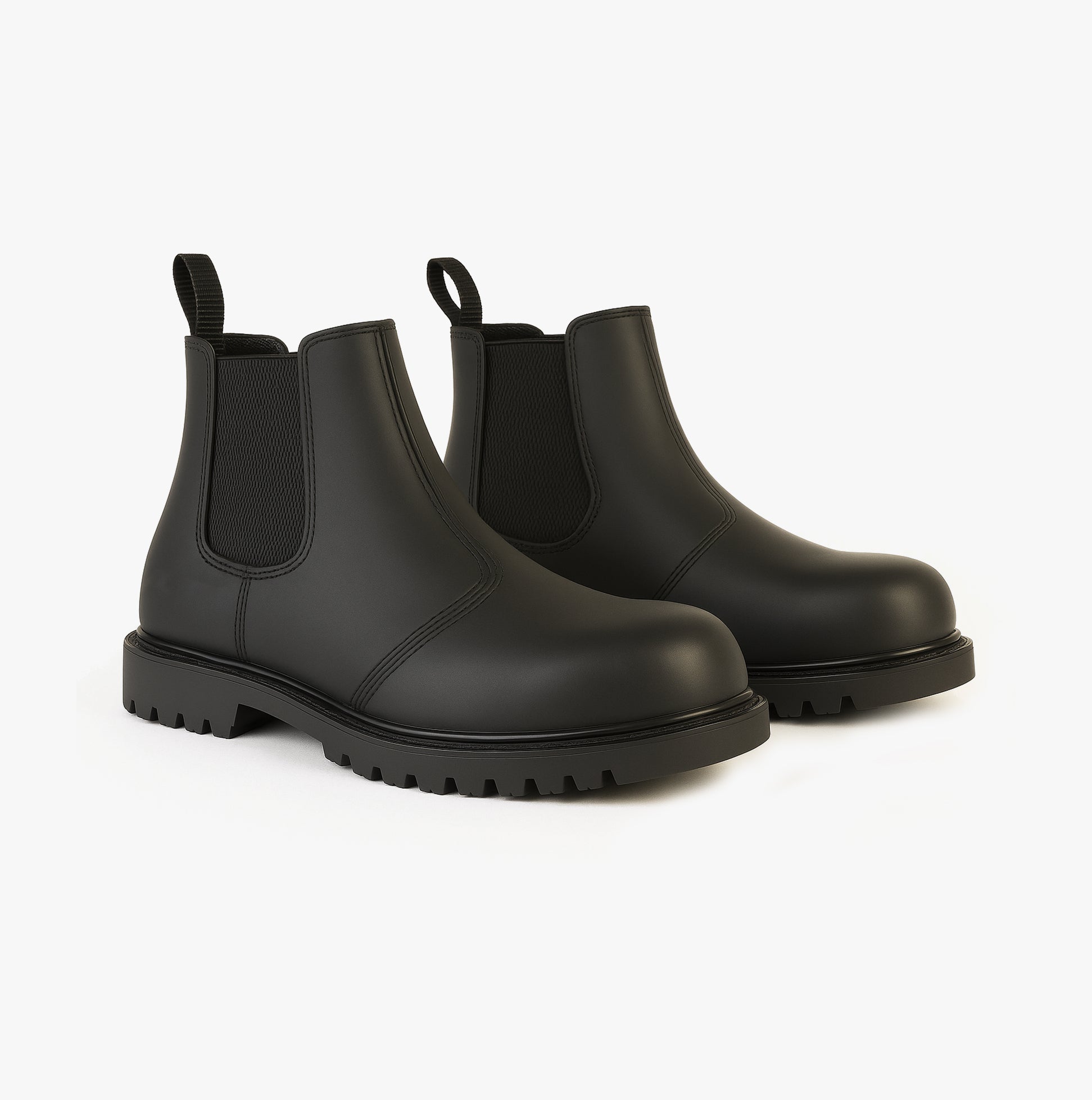 Grafters M539A Unisex Leather Chelsea Safety Boots Black | STB
