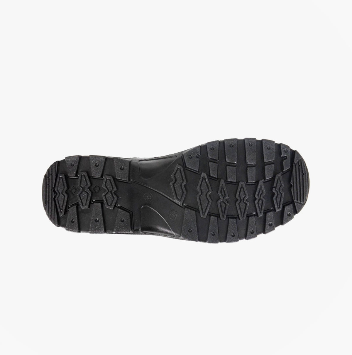 Grafters M752A DMZ6 Mens 6 Inch Safety Boots Black sole view showing grip features and tread design.