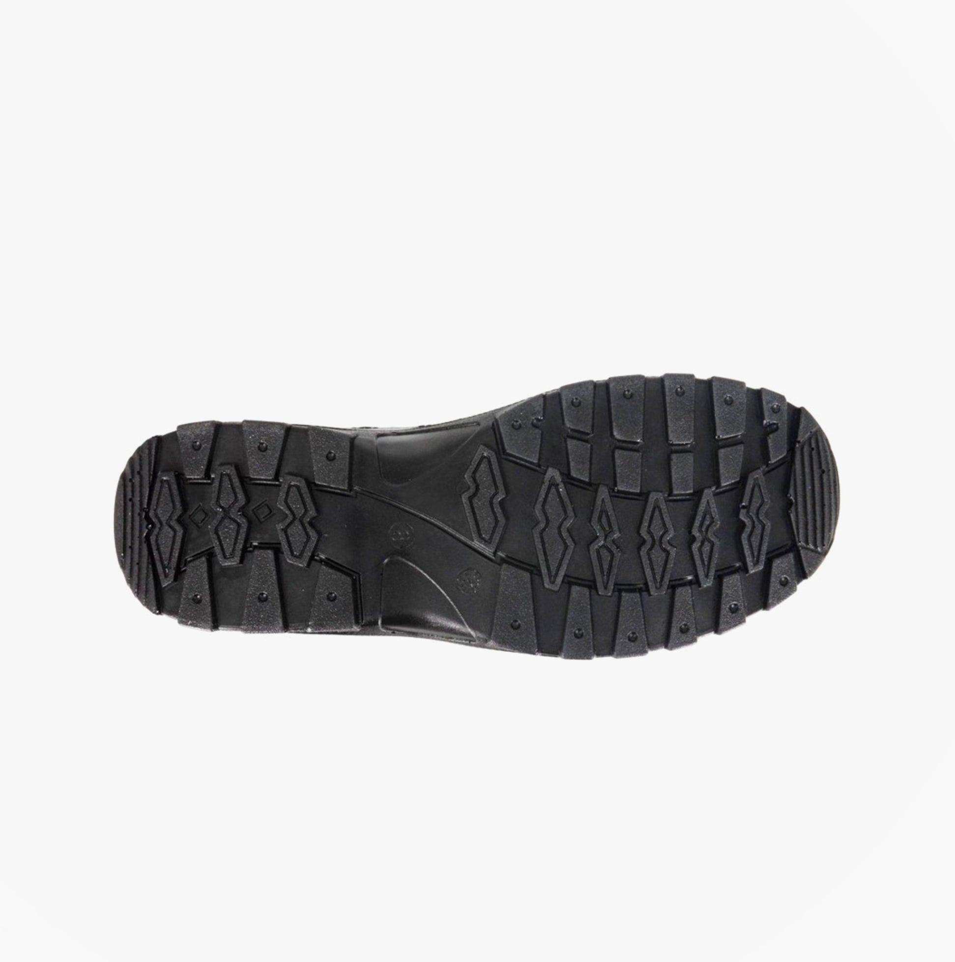 Grafters M752A DMZ6 Mens 6 Inch Safety Boots Black sole view showing grip features and tread design.