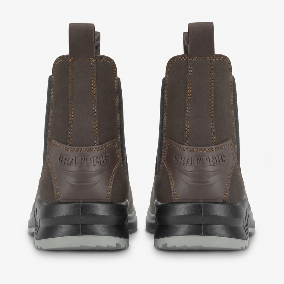 Grafters TOBY Mens Safety Boots Brown